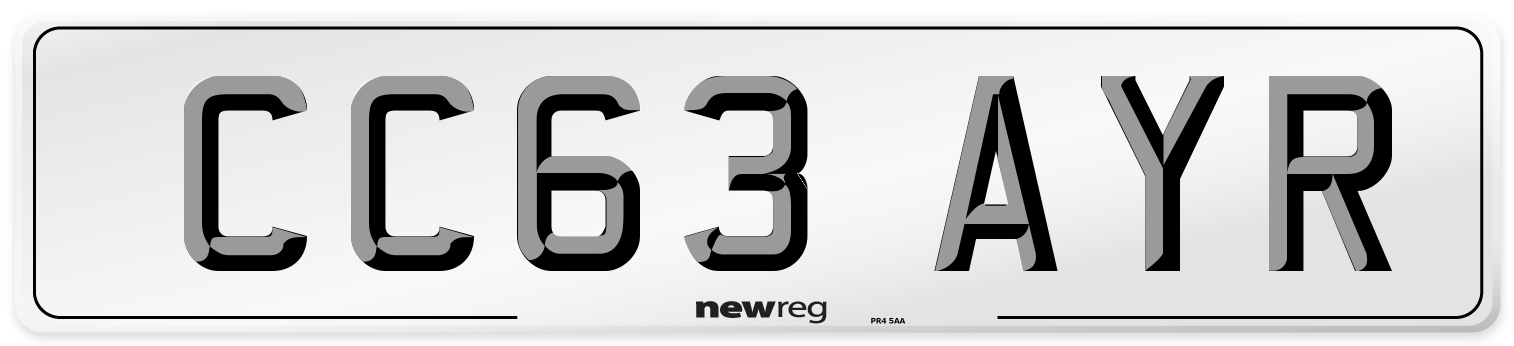 CC63 AYR Number Plate from New Reg